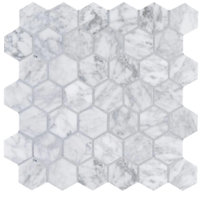Bianco Carrara Hexagon - marble (Honed) tile